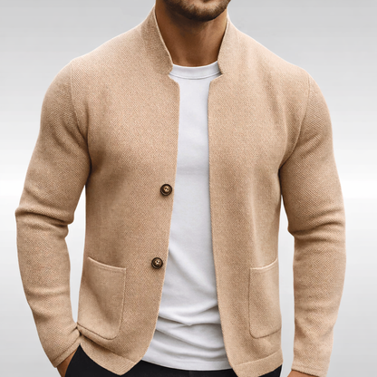 Rowan | Men's Stylish Textured Knit Jacket for Winter