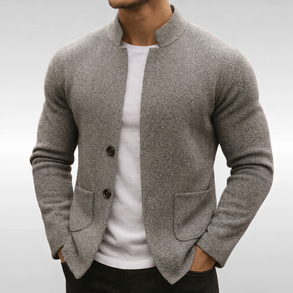 Rowan | Men's Stylish Textured Knit Jacket for Winter