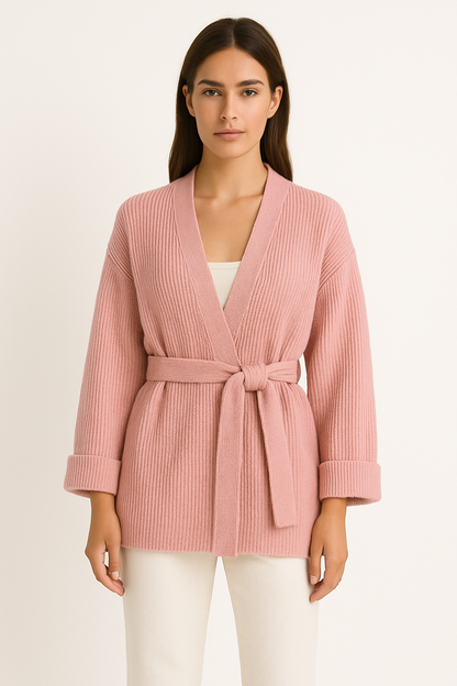 Samantha | Women's Ribbed Knit Wrap Jumper for Winter