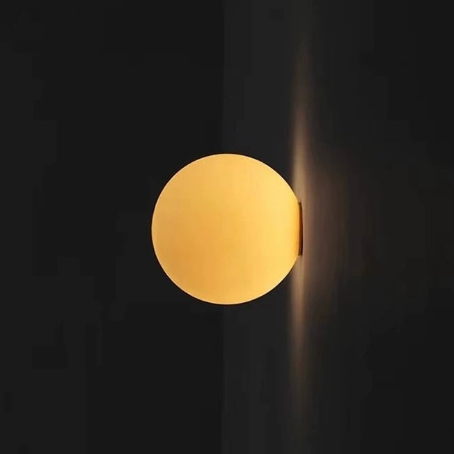 Contemporary Globe Wall Light | LED Sconce with Frosted Glass Diffuser | Ideal for Modern Interiors
