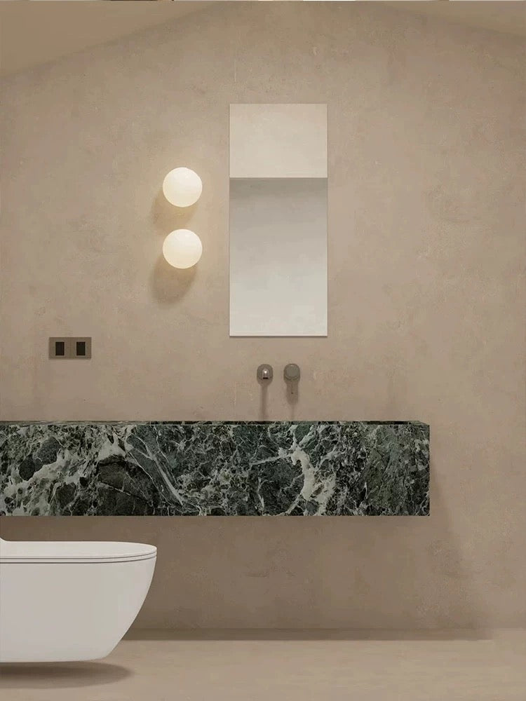 Contemporary Globe Wall Light | LED Sconce with Frosted Glass Diffuser | Ideal for Modern Interiors