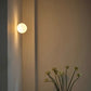 Contemporary Globe Wall Light | LED Sconce with Frosted Glass Diffuser | Ideal for Modern Interiors