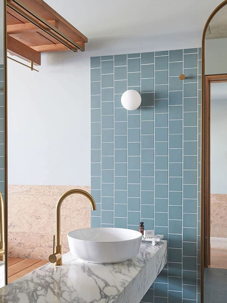 Contemporary Globe Wall Light | LED Sconce with Frosted Glass Diffuser | Ideal for Modern Interiors