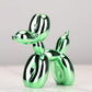 Contemporary Resin Balloon Dog Figurine | Glossy Finish for Playful Elegance