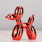 Contemporary Resin Balloon Dog Figurine | Glossy Finish for Playful Elegance