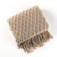Cozy Comfort | Solid Knitted Sofa Blanket with Elegant Design | Versatile Throw for Year-Round Warmth