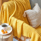 Cozy Comfort | Solid Knitted Sofa Blanket with Elegant Design | Versatile Throw for Year-Round Warmth