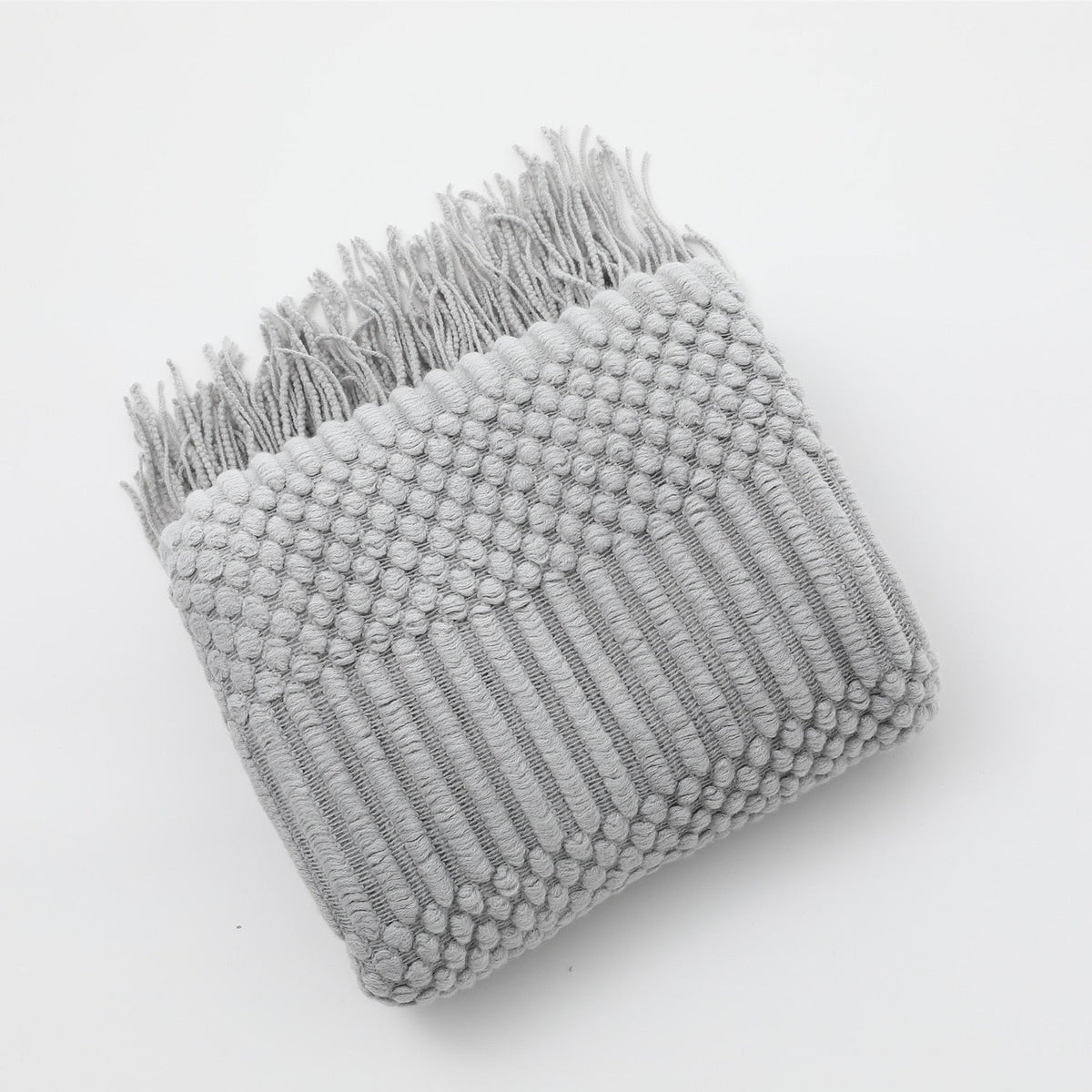 Cozy Comfort | Solid Knitted Sofa Blanket with Elegant Design | Versatile Throw for Year-Round Warmth
