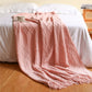 Cozy Comfort | Solid Knitted Sofa Blanket with Elegant Design | Versatile Throw for Year-Round Warmth
