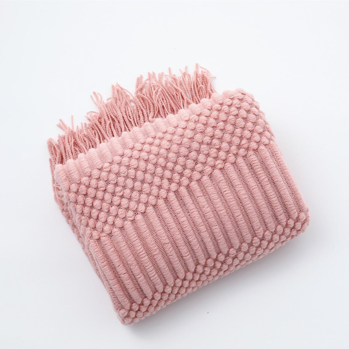 Cozy Comfort | Solid Knitted Sofa Blanket with Elegant Design | Versatile Throw for Year-Round Warmth
