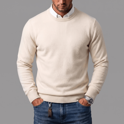 Rowan | Men's Soft Cotton-Wool Crewneck Jumper for Winter
