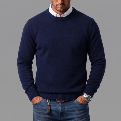Rowan | Men's Soft Cotton-Wool Crewneck Jumper for Winter