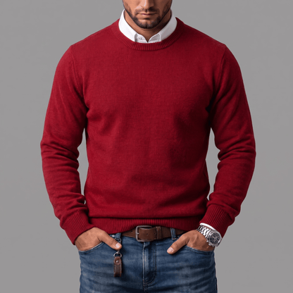 Rowan | Men's Soft Cotton-Wool Crewneck Jumper for Winter