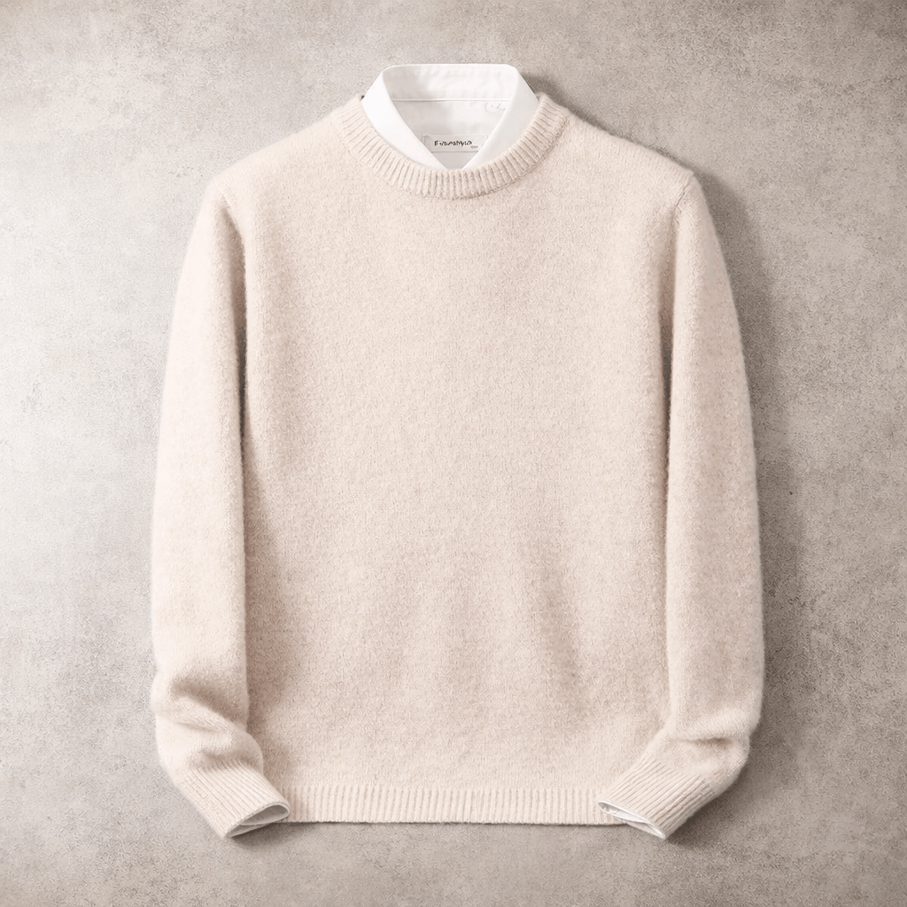 Rowan | Men's Soft Cotton-Wool Crewneck Jumper for Winter