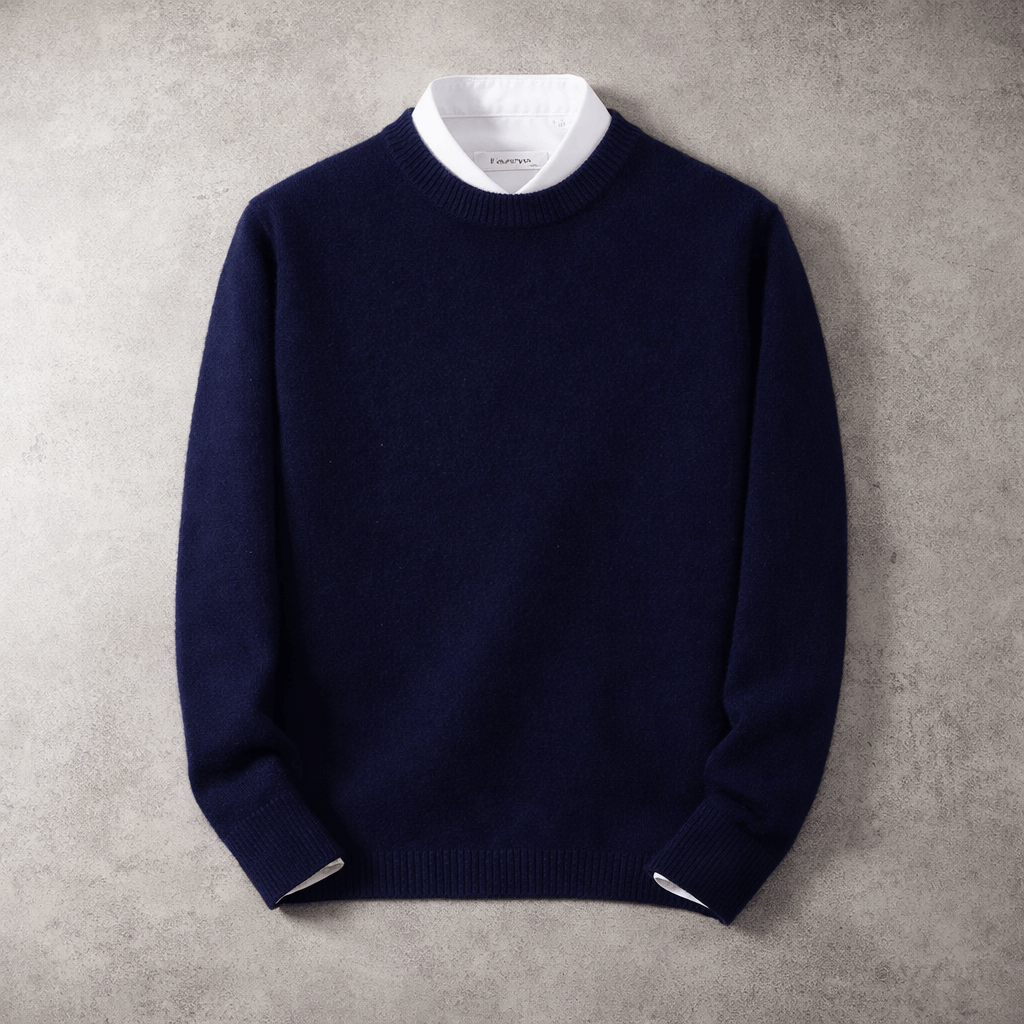 Rowan | Men's Soft Cotton-Wool Crewneck Jumper for Winter