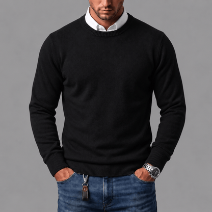 Rowan | Men's Soft Cotton-Wool Crewneck Jumper for Winter