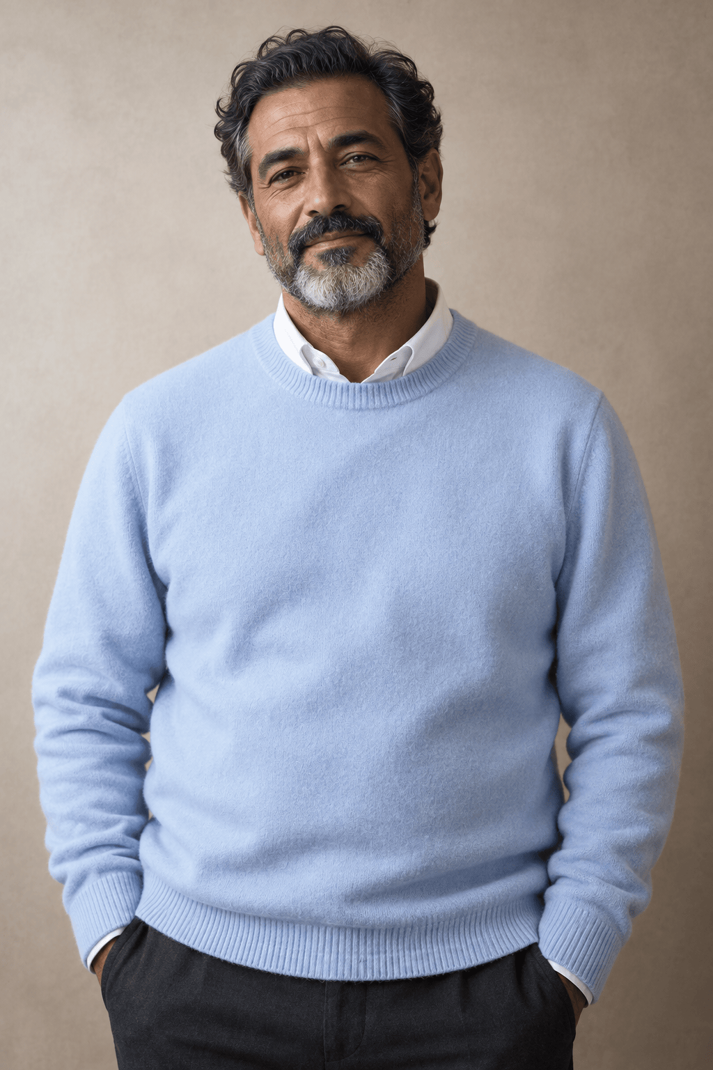 Rowan | Men's Soft Cotton-Wool Crewneck Jumper for Winter