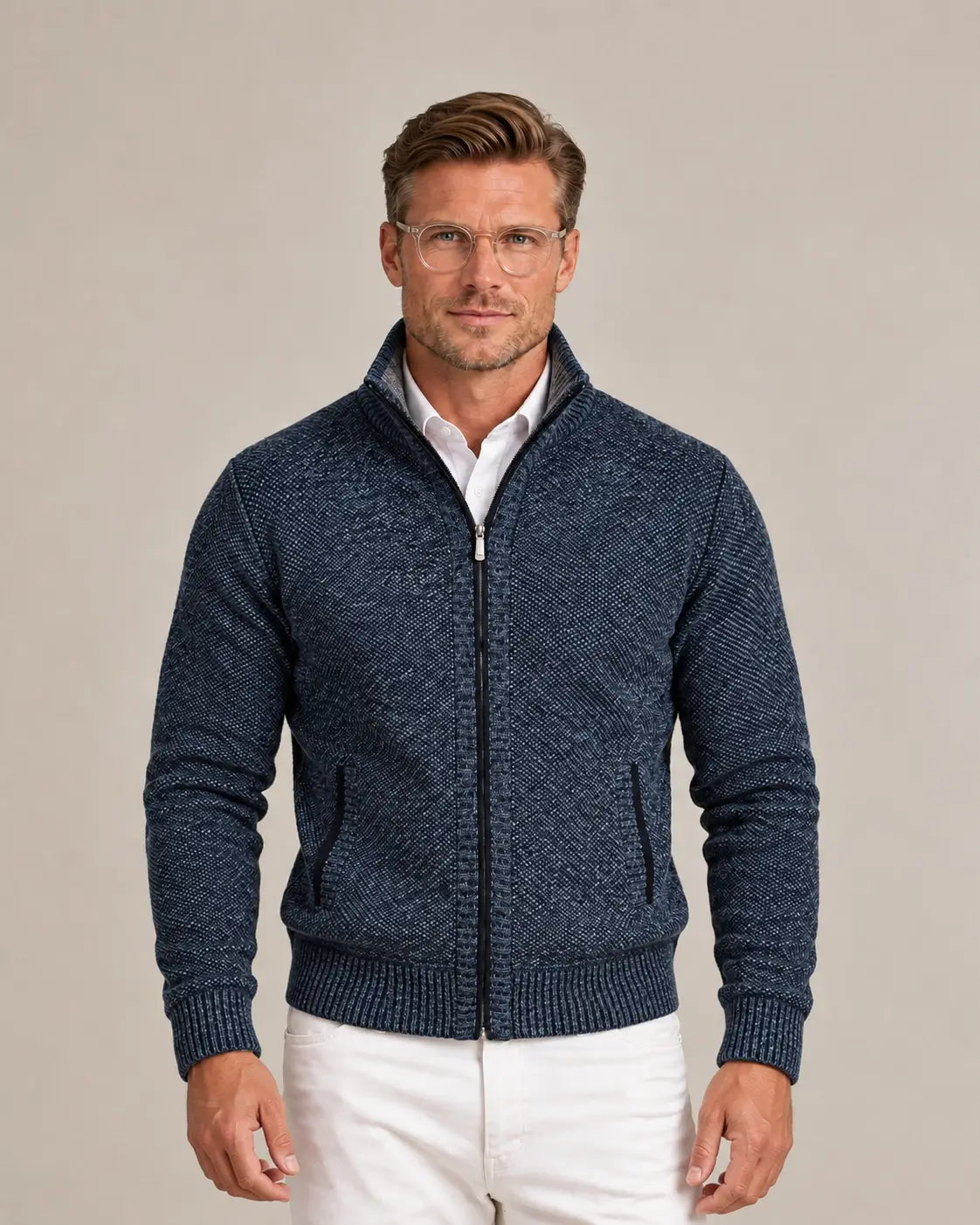 Joseph | Men's Stylish Knit Zip-Collar Jumper for Winter