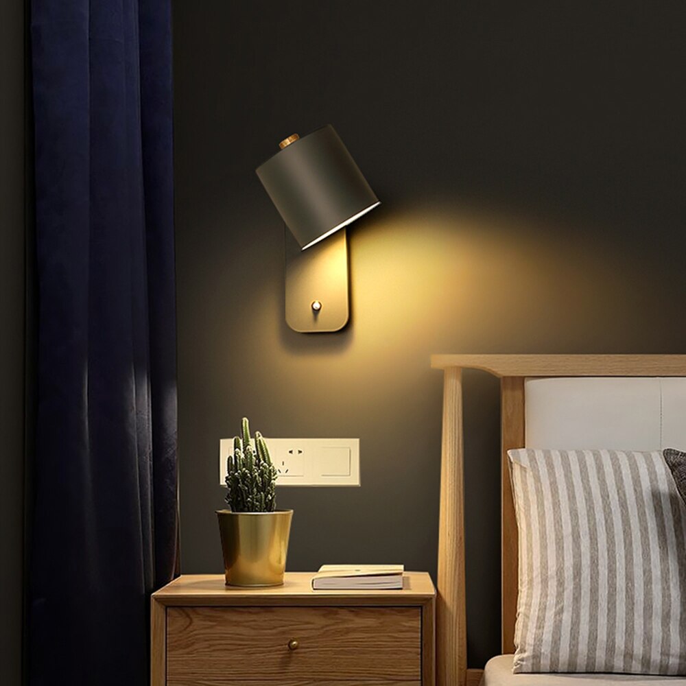 DINO | Modern LED Wall Lamp Sconce with Integrated Switch & Metal Design for Elegant Indoor Lighting