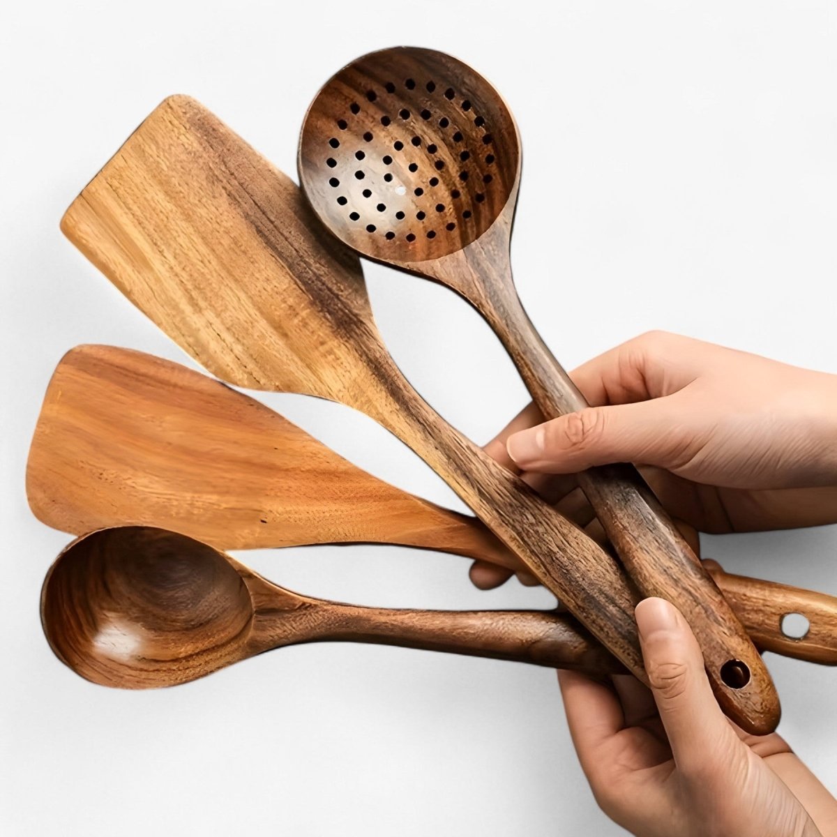EcoWood | 11-Piece Kitchen Utensil Set with Heat Resistance | Safe Cooking Tools for Non-Stick Cookware - photo 3