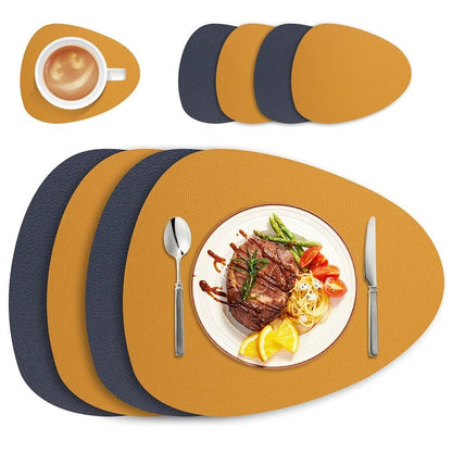 Elegant Dual-Sided Placemats | Waterproof & Oil-Proof Table Mats for Stylish Dining