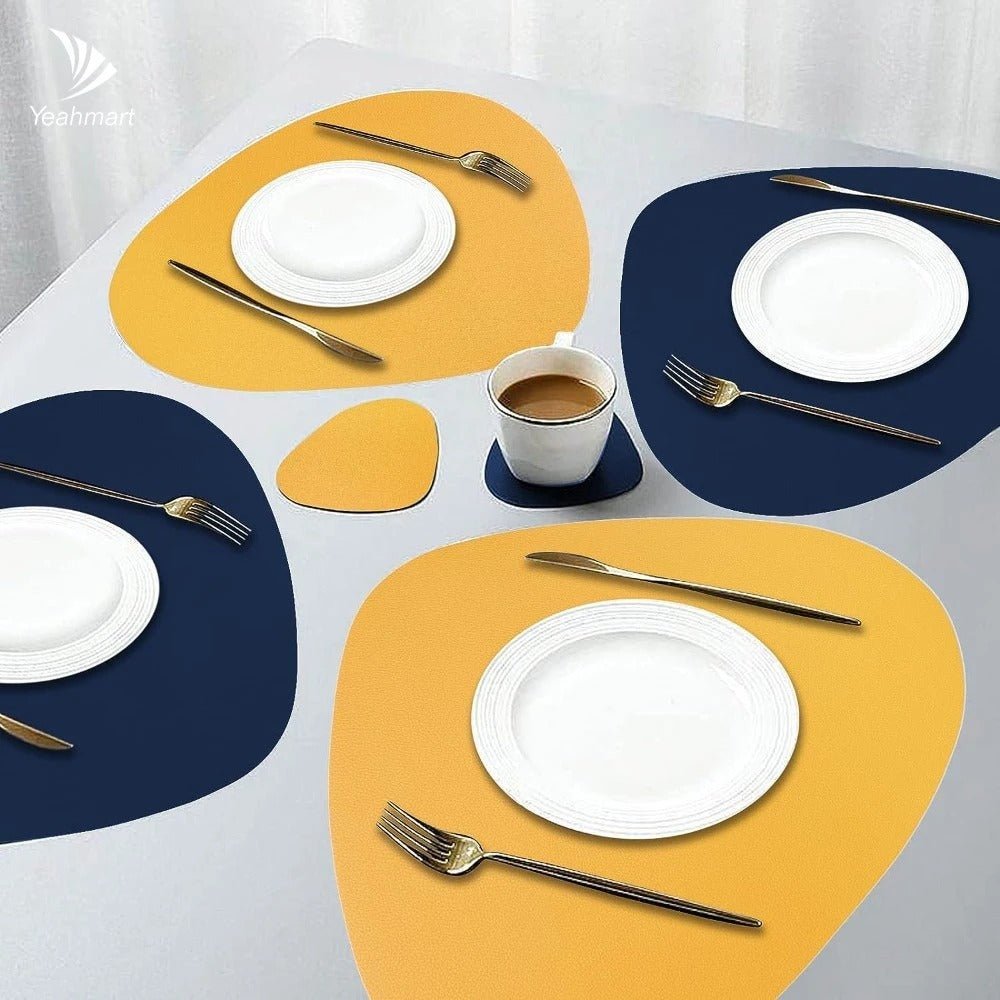 Elegant Dual-Sided Placemats | Waterproof & Oil-Proof Table Mats for Stylish Dining