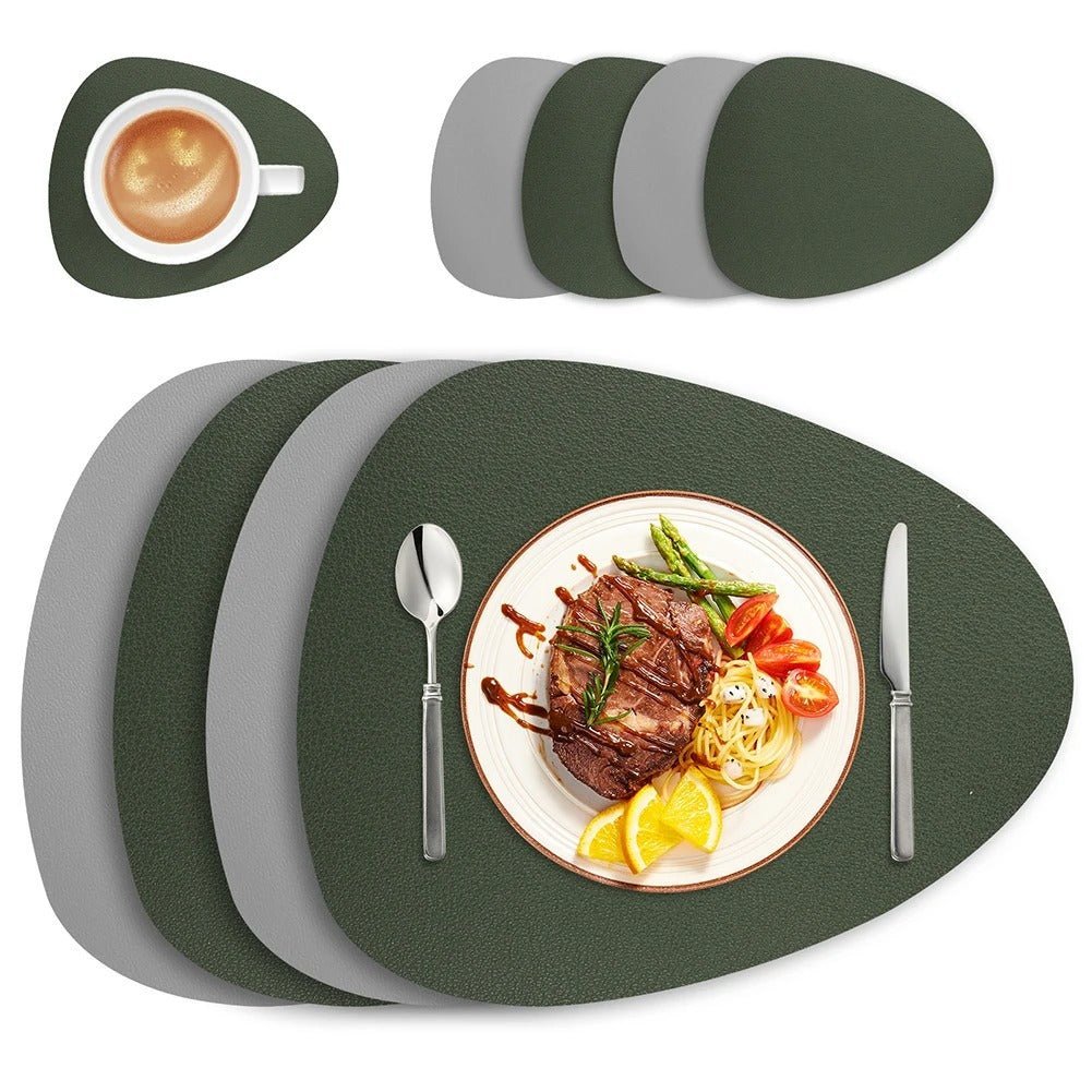Elegant Dual-Sided Placemats | Waterproof & Oil-Proof Table Mats for Stylish Dining