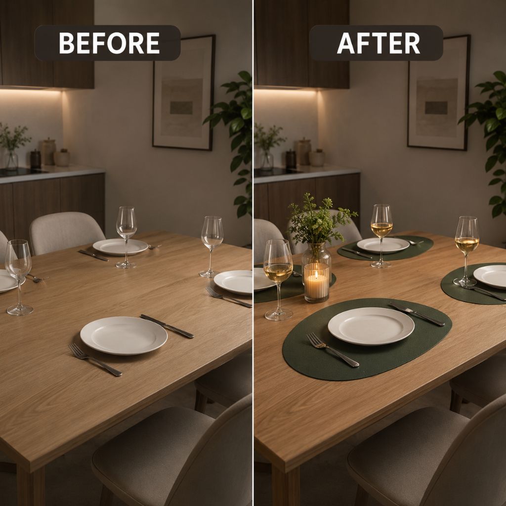 Elegant Dual-Sided Placemats | Waterproof & Oil-Proof Table Mats for Stylish Dining