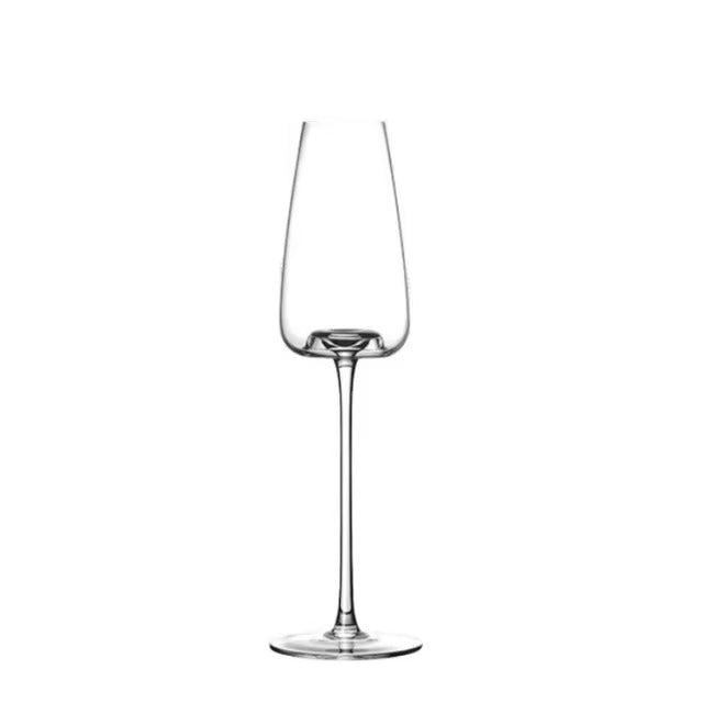 Elegant Hand-Blown Crystal Wine Glasses & Champagne Flutes | Unique Design for Sophisticated Drinking Experience