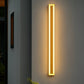Elegant Linear Outdoor Wall Light with Dimmable LED and IP65 Rating | Modern Golden Design for Stylish Exteriors