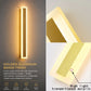 Elegant Linear Outdoor Wall Light with Dimmable LED and IP65 Rating | Modern Golden Design for Stylish Exteriors