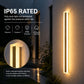 Elegant Linear Outdoor Wall Light with Dimmable LED and IP65 Rating | Modern Golden Design for Stylish Exteriors