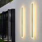 Elegant Linear Outdoor Wall Light with Dimmable LED and IP65 Rating | Modern Golden Design for Stylish Exteriors