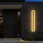 Elegant Linear Outdoor Wall Light with Dimmable LED and IP65 Rating | Modern Golden Design for Stylish Exteriors