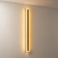 Elegant Linear Outdoor Wall Light with Dimmable LED and IP65 Rating | Modern Golden Design for Stylish Exteriors