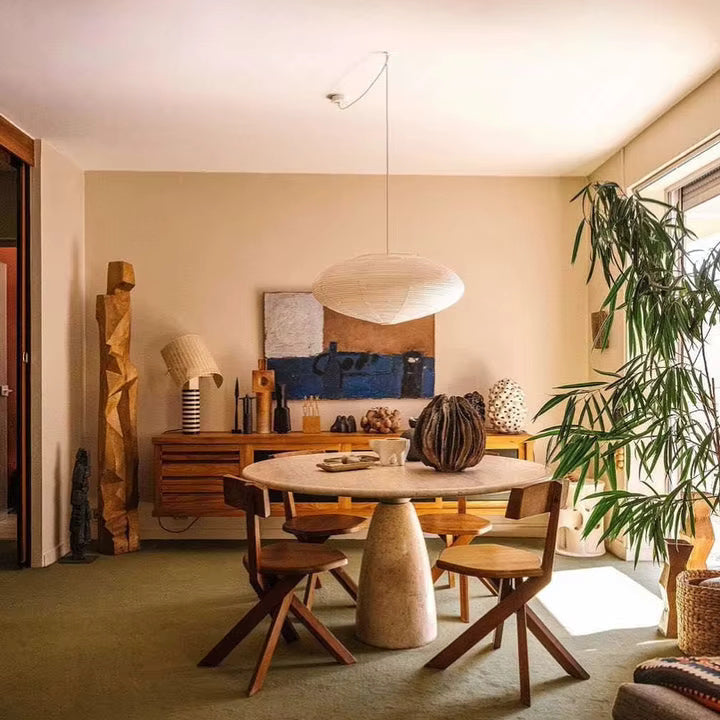 Elegant Paper Lantern Pendant Light | Japanese-Inspired Design for Soft Ambient Illumination