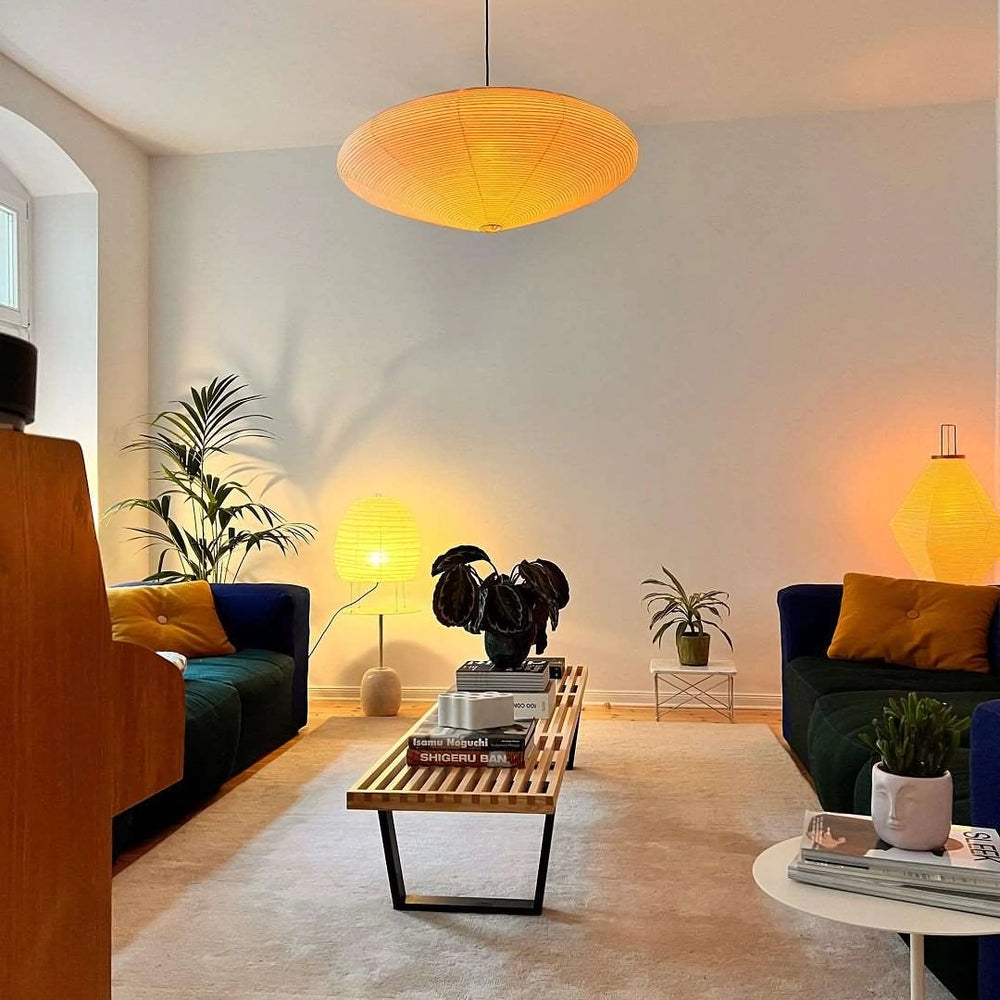 Elegant Paper Pendant Light | Handcrafted Design with Soft Glow | Modern Kitchen Pendant Lighting for Inviting Atmosphere