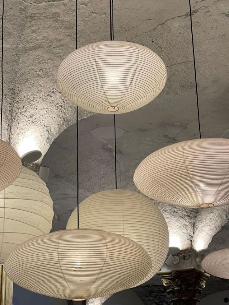 Elegant Paper Pendant Light | Handcrafted Design with Soft Glow | Modern Kitchen Pendant Lighting for Inviting Atmosphere