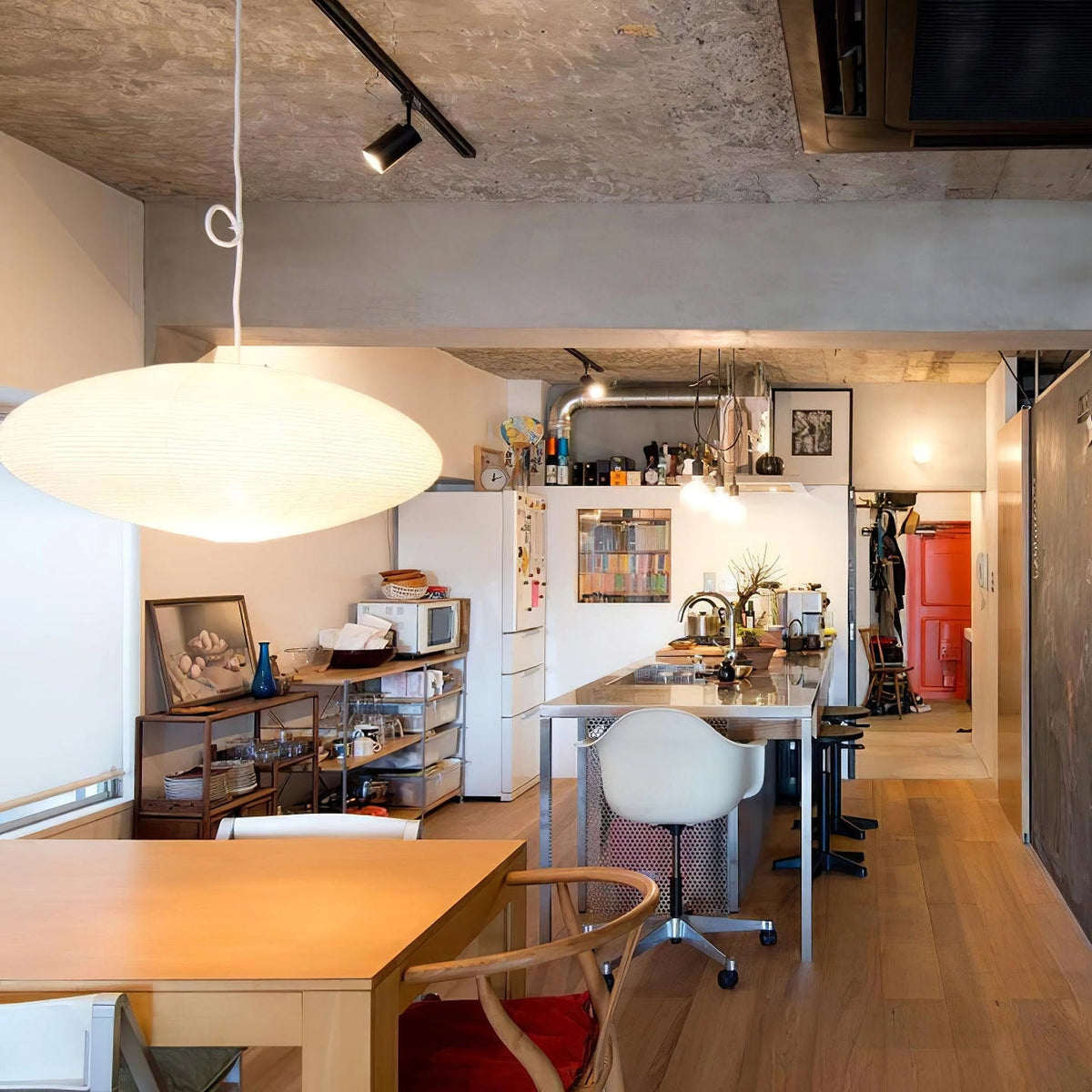 Elegant Paper Pendant Light | Handcrafted Design with Soft Glow | Modern Kitchen Pendant Lighting for Inviting Atmosphere