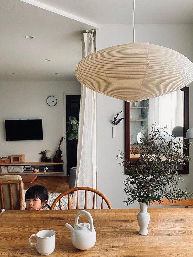 Elegant Paper Pendant Light | Handcrafted Design with Soft Glow | Modern Kitchen Pendant Lighting for Inviting Atmosphere