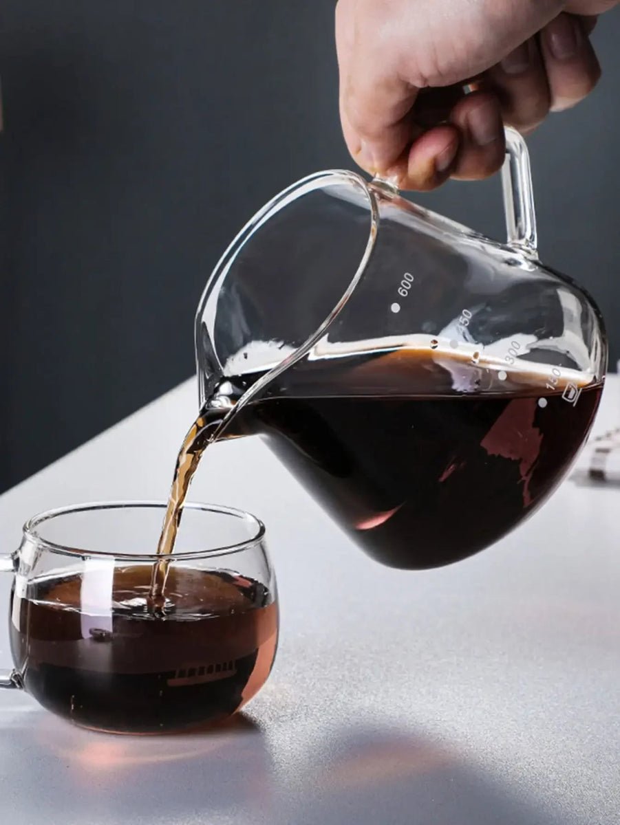 Elegant Pour Over Coffee Set with Wood Holder & Glass Dripper for Perfect Brewing