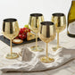 Elegant Stainless Steel Wine Glasses | Gold Finish with Shatterproof Design for Luxurious Sipping