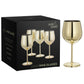 Elegant Stainless Steel Wine Glasses | Gold Finish with Shatterproof Design for Luxurious Sipping