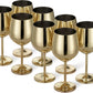 Elegant Stainless Steel Wine Glasses | Gold Finish with Shatterproof Design for Luxurious Sipping