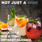 Elegant Stemless Wine Glasses | Modern Design Set of 6 for Versatile Enjoyment