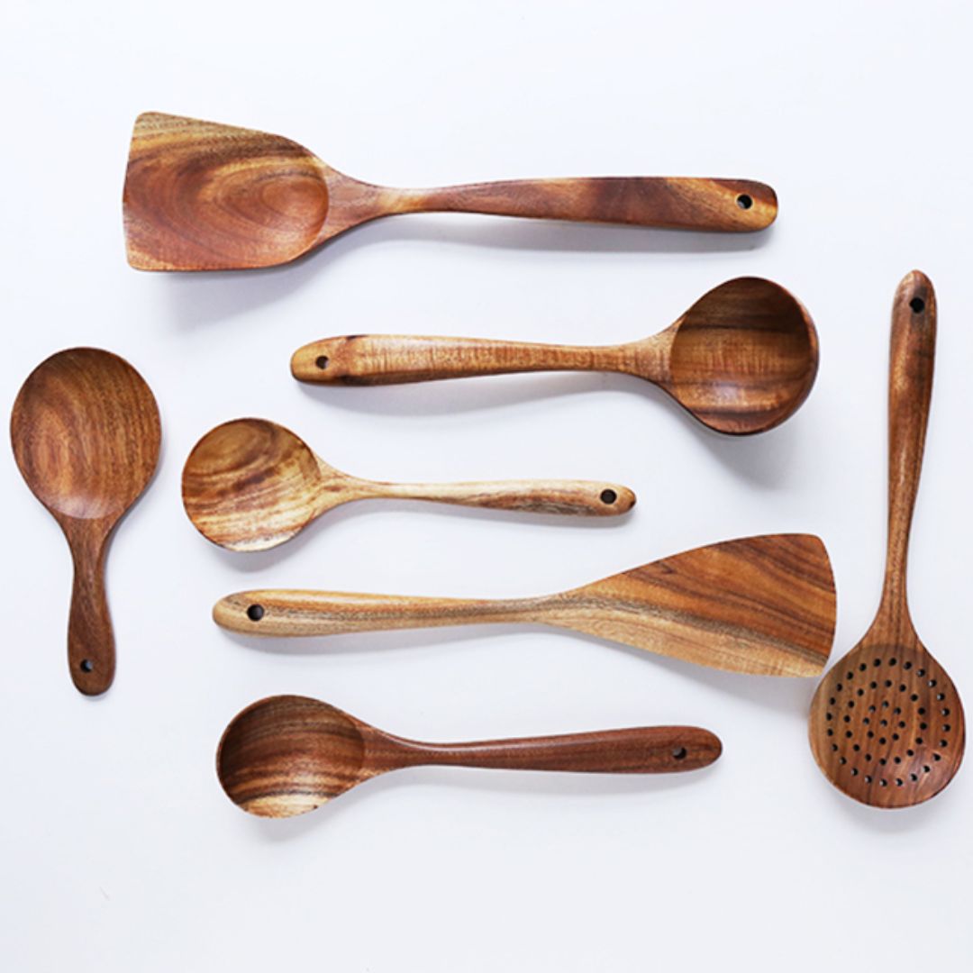 Elegant Wooden Cooking Utensil Set - photo 6