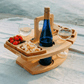 Elegant Wooden Picnic Table with Compartments for Snacks & Drinks | Perfect for Outdoor Gatherings