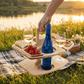 Elegant Wooden Picnic Table with Compartments for Snacks & Drinks | Perfect for Outdoor Gatherings