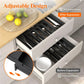 Expandable Kitchen Drawer Organizer | 8-Compartment Cutlery Tray for Efficient Utensil Management