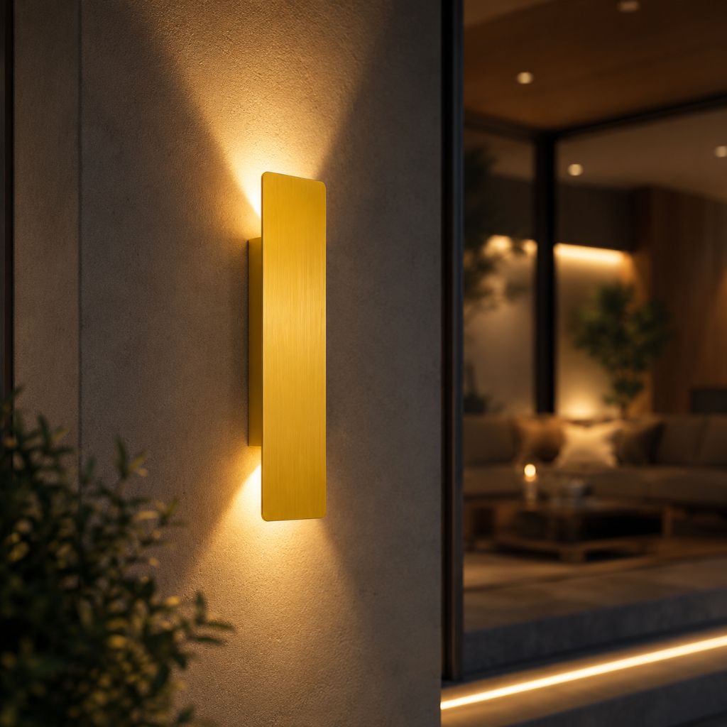 Golden Collection | Outdoor Wall Light with IP65 Rating & Energy-Efficient LED | Stylish Lantern for Garden and Patio